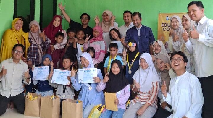 Soft Opening Bimbel Edunexa Resmi Digelar, Dimeriahkan Potong Tumpeng dan Lomba Mewarnai.